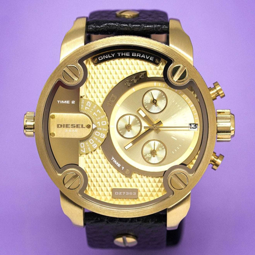Diesel Dz7363 Men S Chronograph Little Daddy Gold Watch