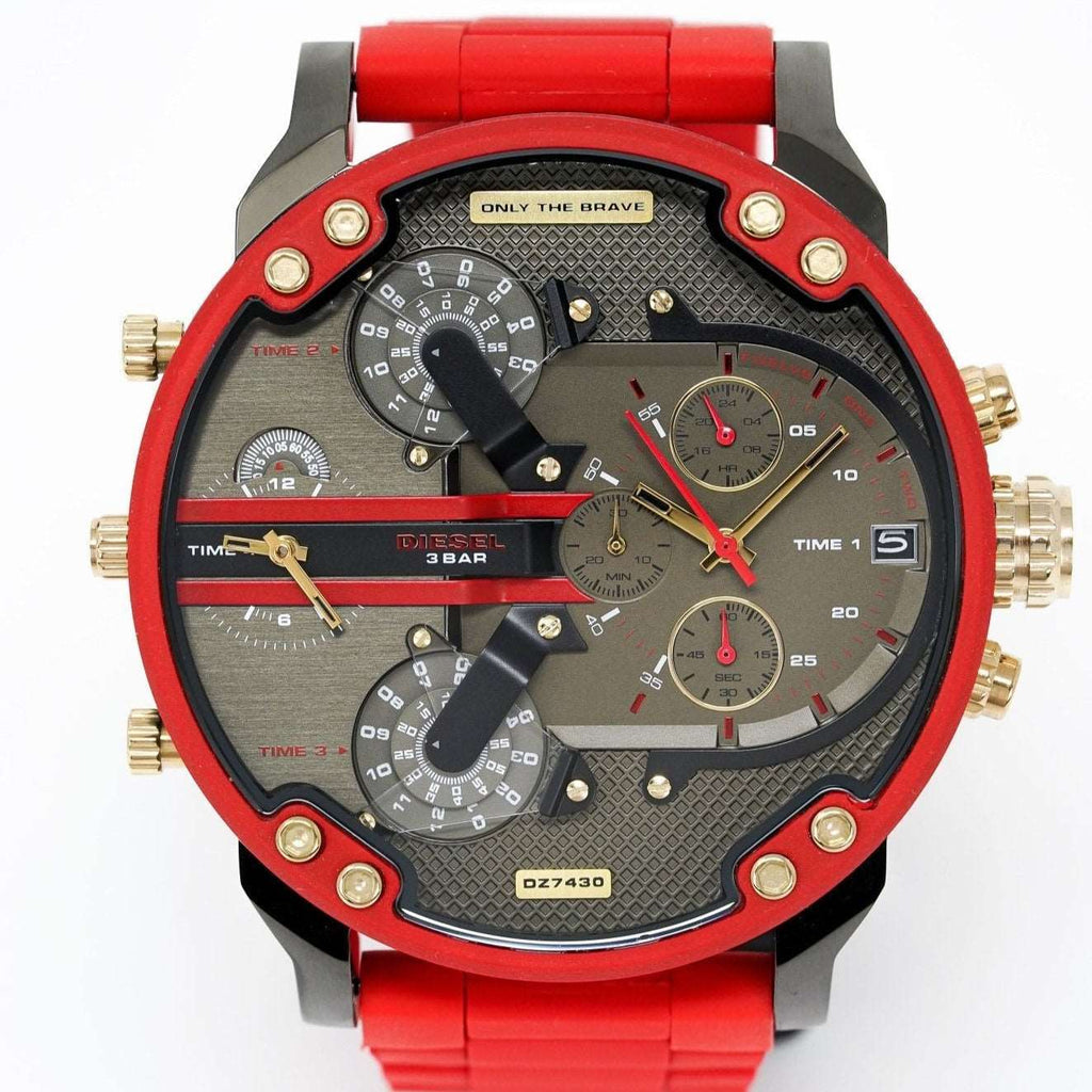 Diesel Dz7430 Men S Chronograph Mr Daddy 2 0 Red Watch