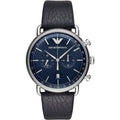 Emporio Armani Ar11105 Men S Aviator Blue Watch
