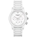 Emporio Armani Ar1499 Men S White Chronograph Watch
