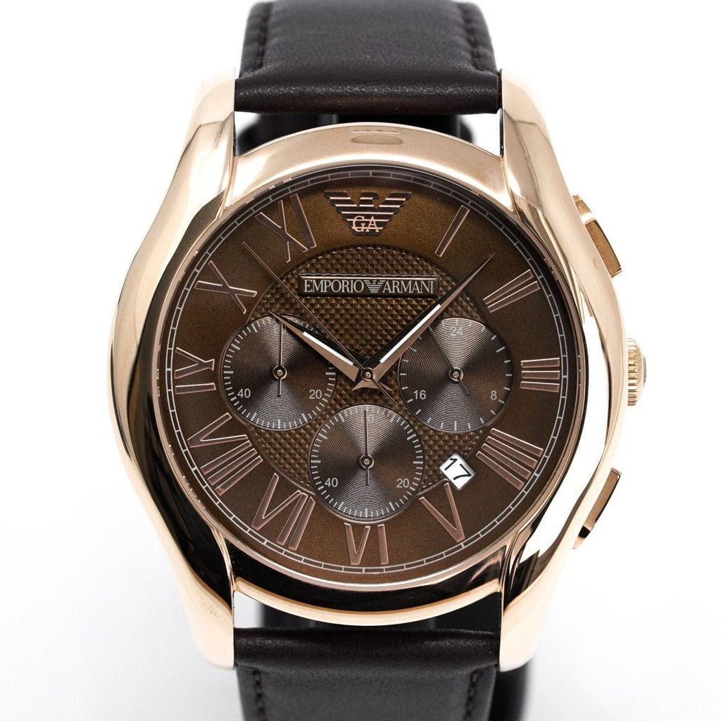 Emporio Armani Ar1701 Men S Chronograph Rose Gold Pvd Watch