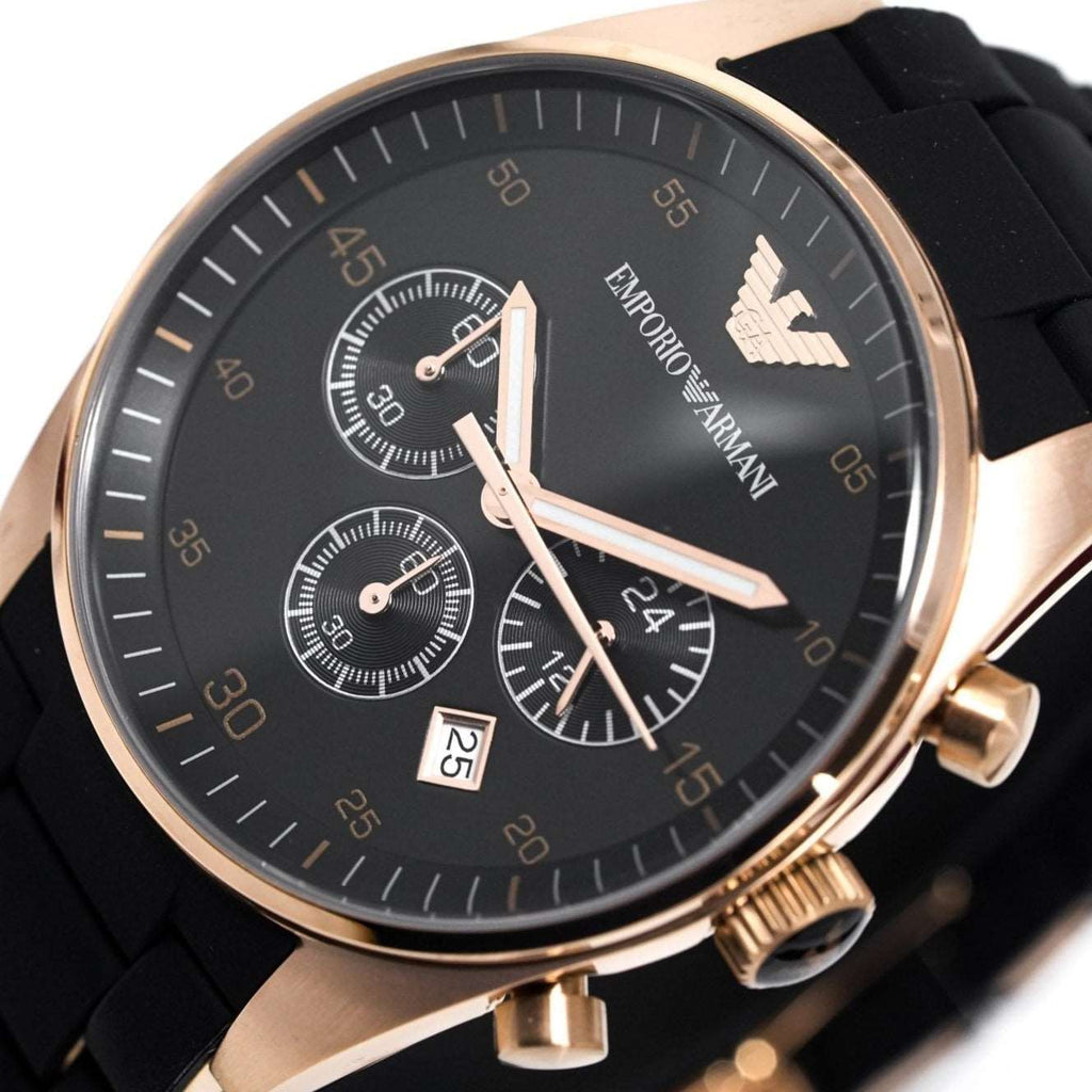 Emporio Armani Ar5906 Ladies Sportivo Chronograph Rose Gold Pvd Watch