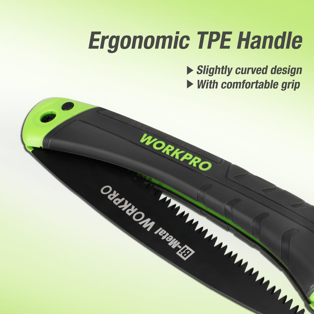 WORKPRO Folding Saw, Small Hand Pruning Saw with 7 Inch Blade - Portable Camping Saw with Triple Cut Teeth for Trees Trimming Branches Cutting Gardening Hunting, Push Button Lock