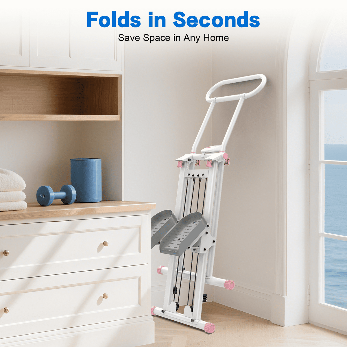 HXD-ERGO Stair Stepper for Home, Full-Body Exercise Stair Climber, Compact Foldable Step Machines Designed for Home Workouts & Small Spaces