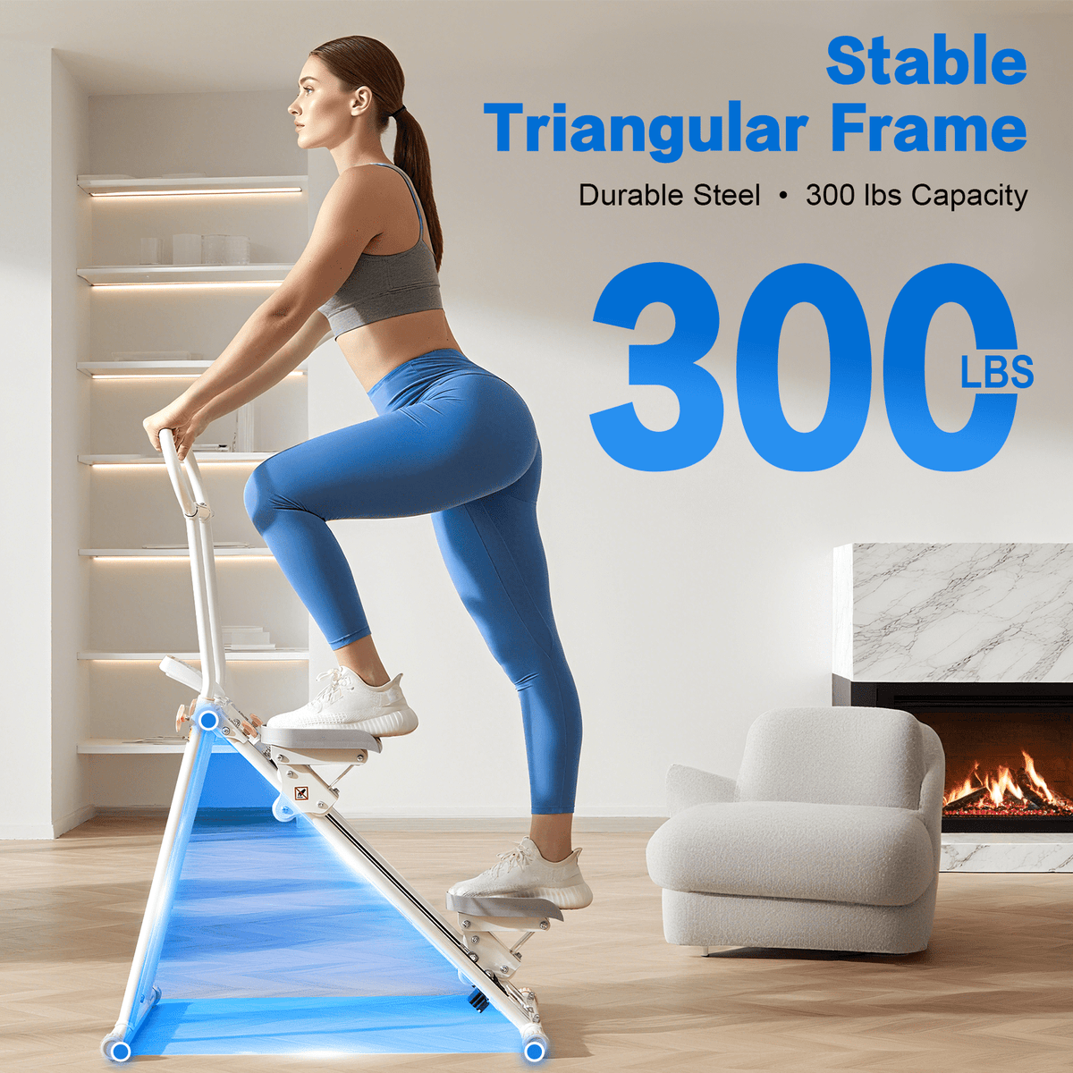 HXD-ERGO Stair Stepper for Home, Full-Body Exercise Stair Climber, Compact Foldable Step Machines Designed for Home Workouts & Small Spaces