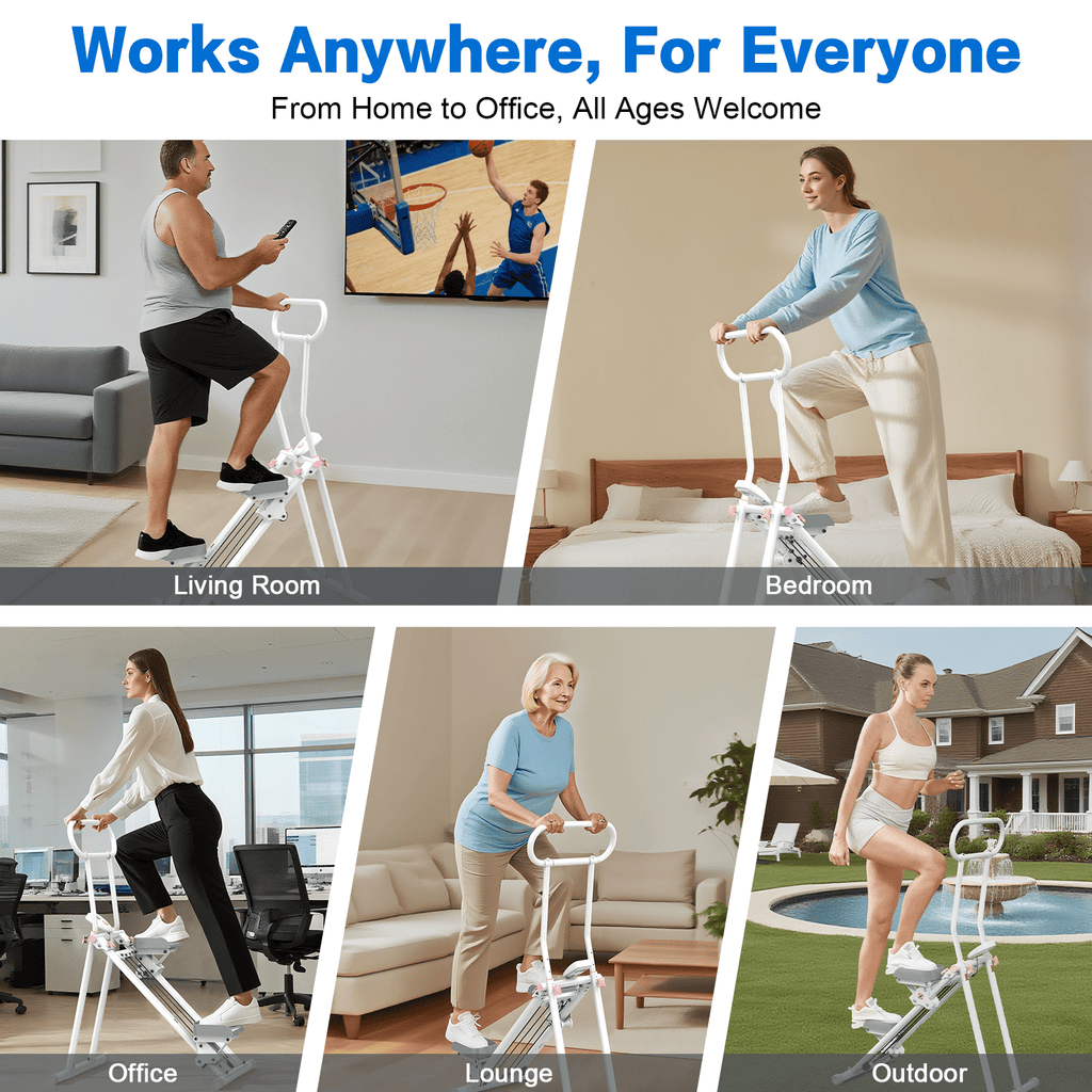 HXD-ERGO Stair Stepper for Home, Full-Body Exercise Stair Climber, Compact Foldable Step Machines Designed for Home Workouts & Small Spaces