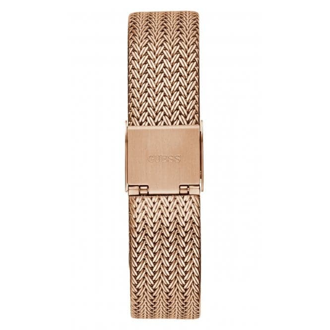 Guess Watches Ladies Soiree Stainless Steel Mesh Rose Gold Watch Gw0402l3