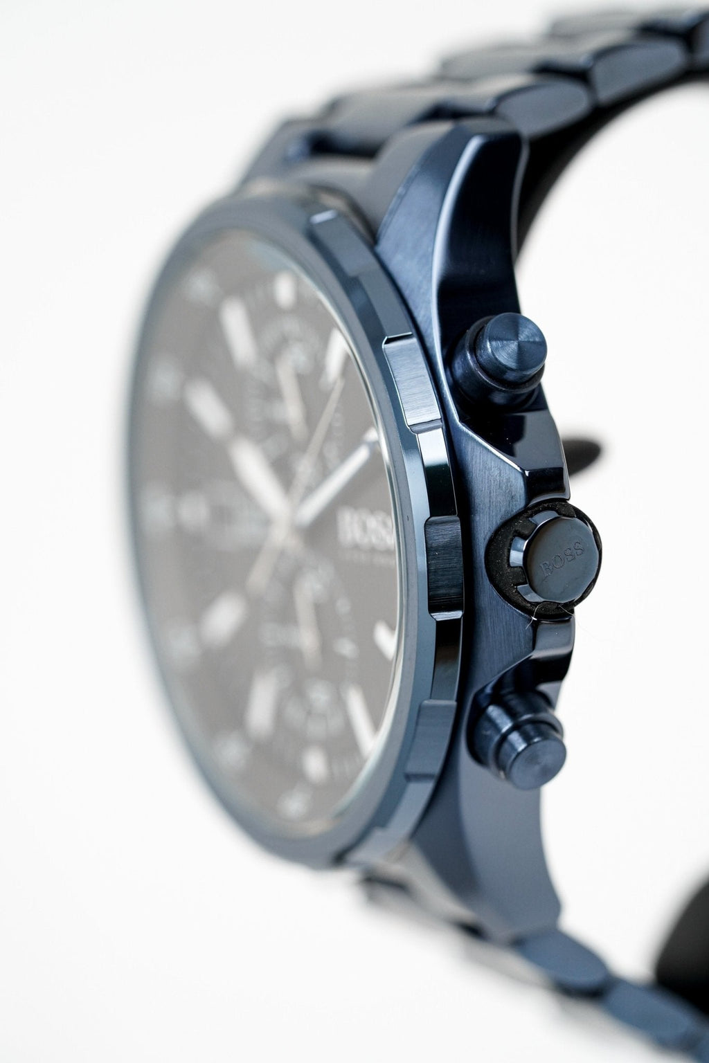 Hugo Boss Men S Watch Chronograph Globetrotter Blue Pvd Hb1513824