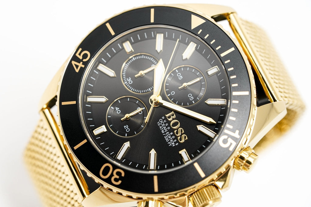 Hugo Boss Men S Watch Chronograph Ocean Edition Gold Hb1513703
