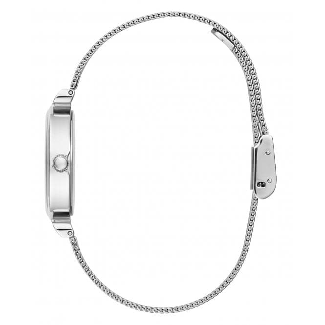 Guess Watches Ladies Array Stainless Steel Mesh Silver Watch Gw0471l1