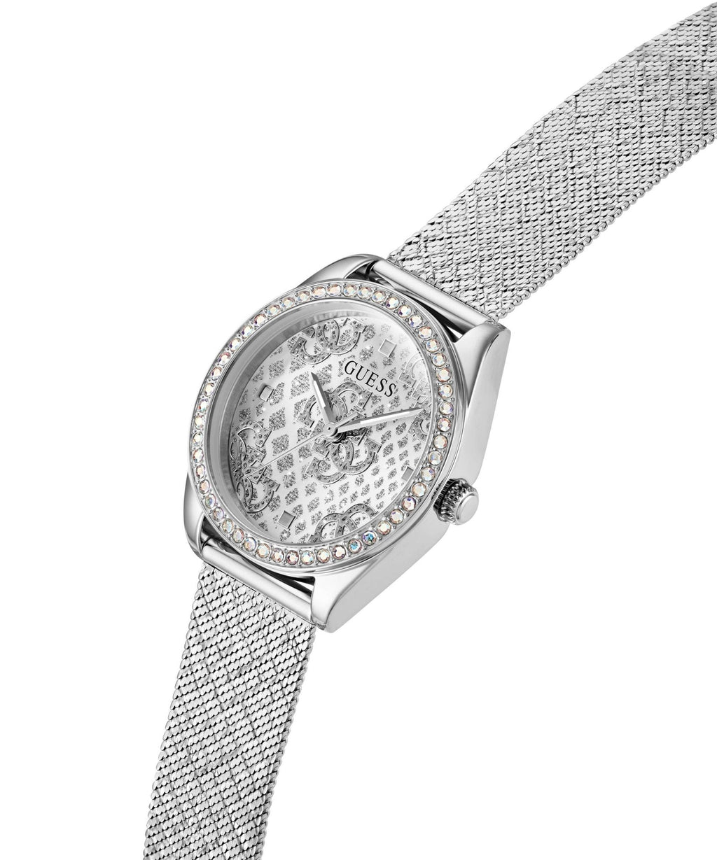Ladies Boa Silver Tone Mesh Watch Gw0748l1