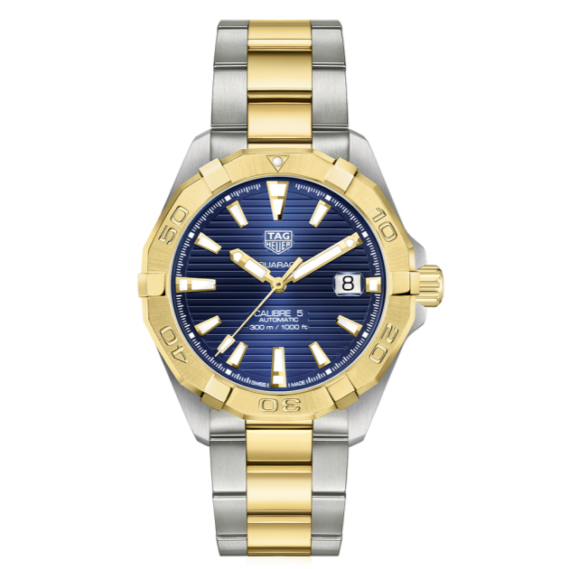 Tag Heuer Aquaracer Calibre 5 Blue Dial Two Tone Steel Strap Watch For Women Wbd2120 Bb0930