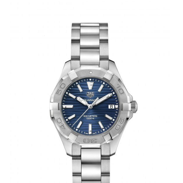 Tag Heuer Aquaracer Blue Dial Silver Steel Strap Watch For Women Wbd131d Ba0748