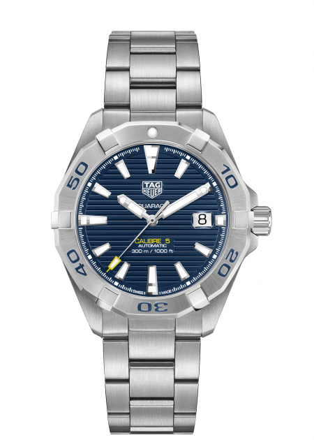 Tag Heuer Aquaracer Automatic Blue Dial Silver Steel Strap Watch For Men Wbd2112 Ba0928