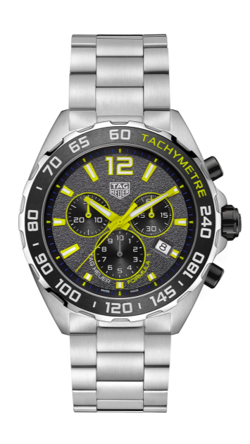 Tag Heuer Formula 1 Chronograph Grey Dial Silver Steel Strap Watch For Men Caz101ag Ba0842