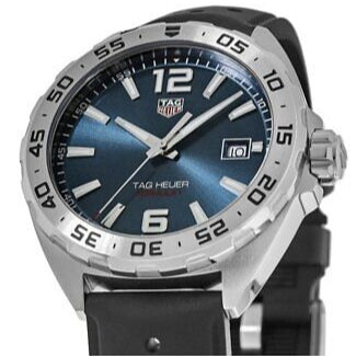 Tag Heuer Formula 1 Quartz Blue Dial Black Rubber Strap Watch For Men Waz1118 Ft8023