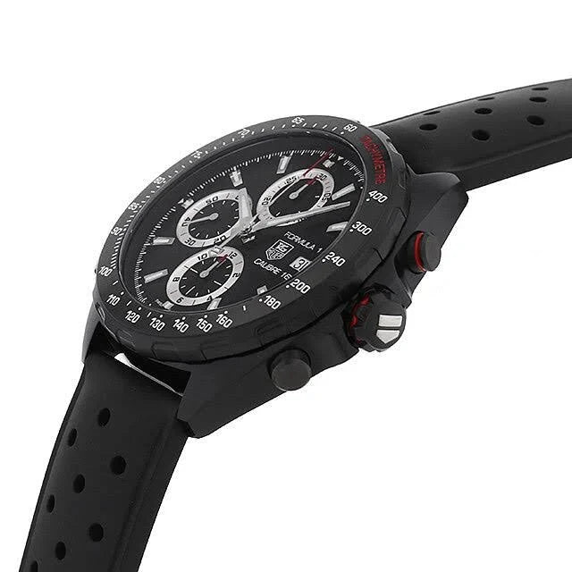 Tag Heuer Formula 1 Chronograph 43mm Automatic Mens Watch Stainless Steel Case With Black Rubber Strap Grey Dial