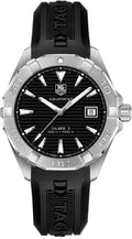 Tag Heuer Aquaracer Automatic Caliber 5 Black Dial Black Rubber Strap Watch For Men Way2110 Ft8021