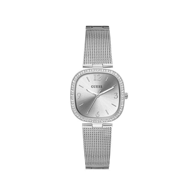 Guess Watches Tapestry Ladies Trend Silver Stainless Steel Watch Gw0354l1