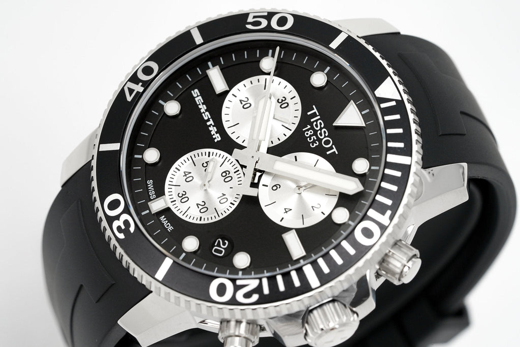 Tissot Chronograph Watch Seastar 1000 Orange T1204171705100